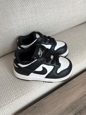 Nike Kids Black and White Low-Top Sneakers